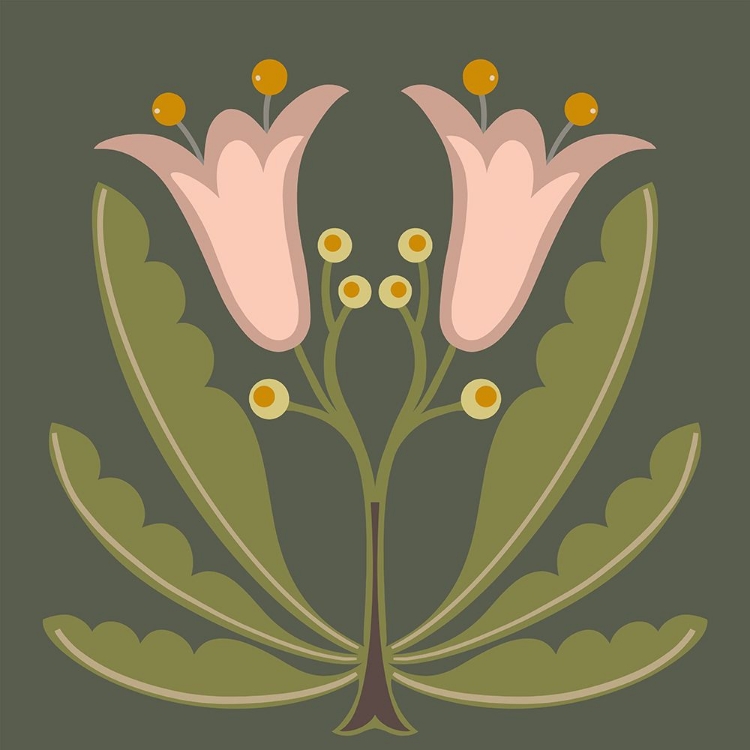 Picture of GRAPHIC FOLK FLOWER II