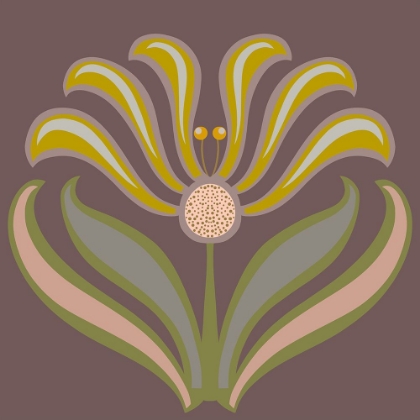 Picture of GRAPHIC FOLK FLOWER IV