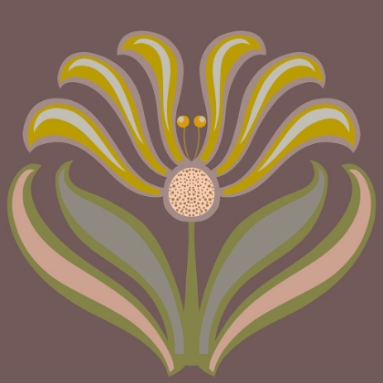 Picture of GRAPHIC FOLK FLOWER IV
