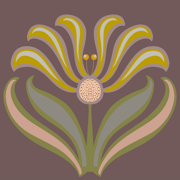Picture of GRAPHIC FOLK FLOWER IV