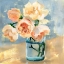 Picture of PEONIES IN MASON JAR I