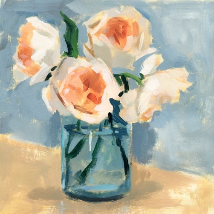 Picture of PEONIES IN MASON JAR II