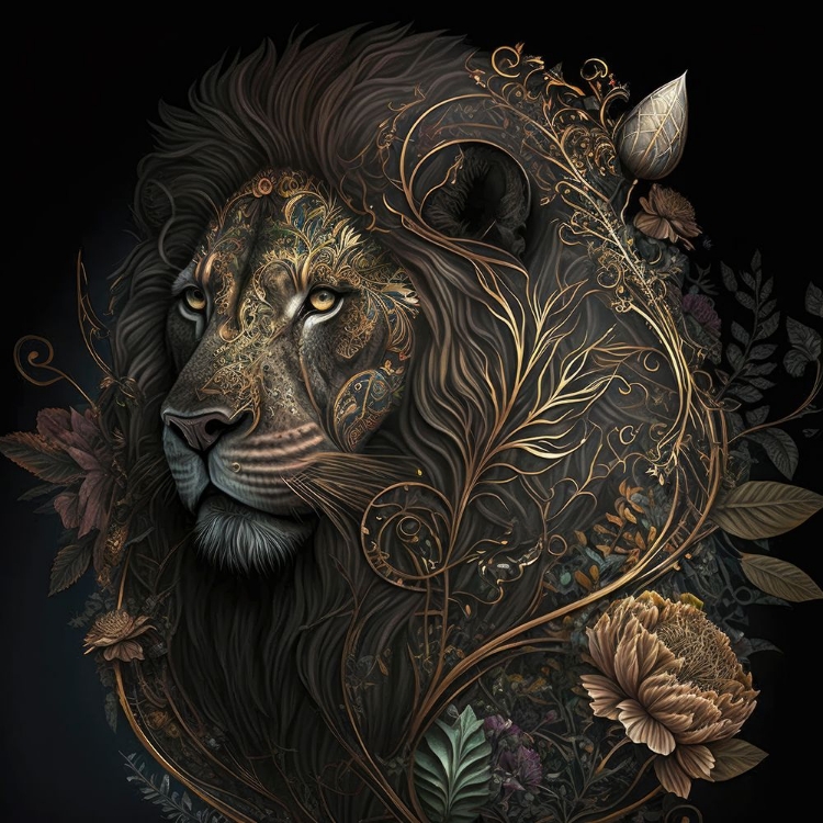 Picture of GOLDEN BLOOM LION