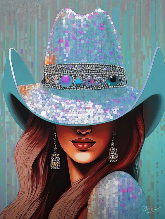 Picture of HONKY-TONK COWGIRL - BLUE