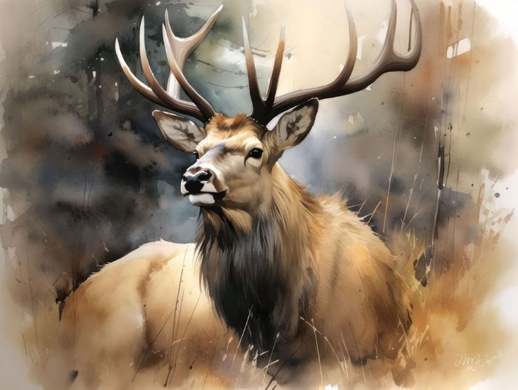 Picture of MODERN WATERCOLOR ELK