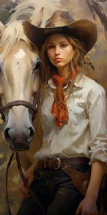 Picture of SUNSET IN A COWGIRLS EYES