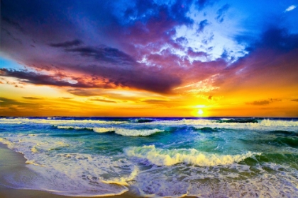 Picture of BEAUTIFUL SUNSET SEA BEACH