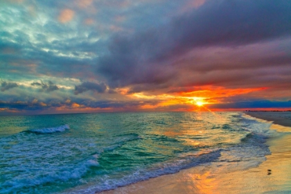 Picture of COLORFUL SEASCAPE-SWIRLING MULTI COLOR SUNSET