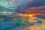 Picture of COLORFUL SEASCAPE-SWIRLING MULTI COLOR SUNSET