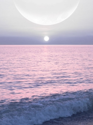 Picture of MOON AND SUN ON THE SEA