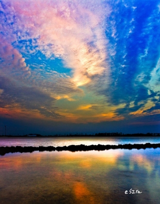Picture of PINK CLOUDS TWILIGHT SKY WATER REFLECTION