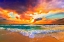 Picture of RED ORANGE PURPLE BEAUTIFUL BEACH SUNSET