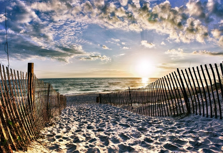 Picture of ROSEMARY BEACH SUNSET 30A FOOTPRINTS IN SAND