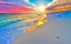 Picture of SUNSET WALL BEACH SHELL LANDSCAPE