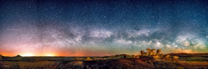 Picture of BISTI BADLANDS HOODOOS UNDER NEW MEXICO STARRY NIGHT PANORAMA