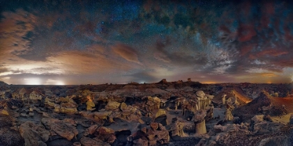 Picture of BISTI BADLANDS WITH MILKY WAY