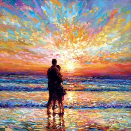 Picture of COUPLE AT THE BEACH SUNSET