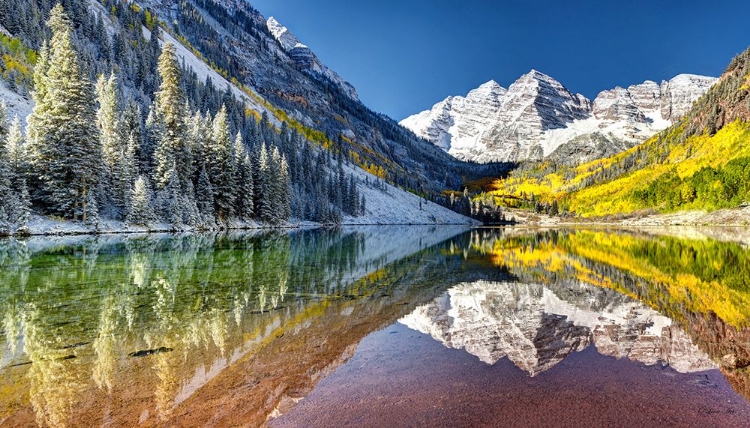 Picture of FALL SEASON AT MAROON BELLS PANORAMIC