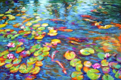 Picture of KOI FISH AND WATER LILIES