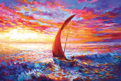 Picture of SAILBOAT AT SUNSET