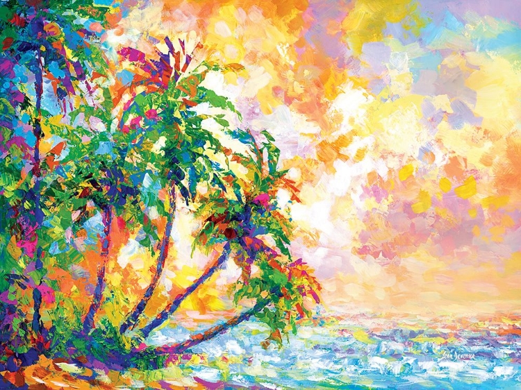 Picture of TROPICAL BEACH WITH PALM TREES II