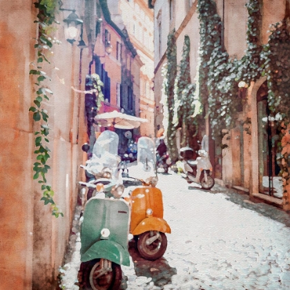 Picture of TWO MOPEDS IN ITALY