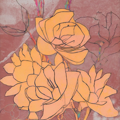 Picture of ABSTRACT PALE ROSES