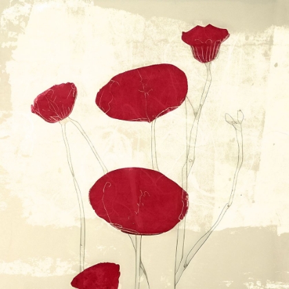 Picture of ABSTRACT RED POPPIES