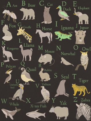 Picture of ANIMAL ALPHABET I