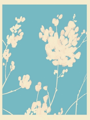 Picture of CYAN WILDFLOWER SILHOUETTES II