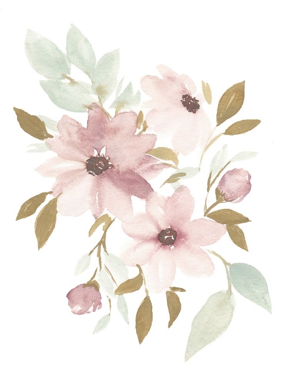 Picture of PINK AND SAGE FLOWERS  I