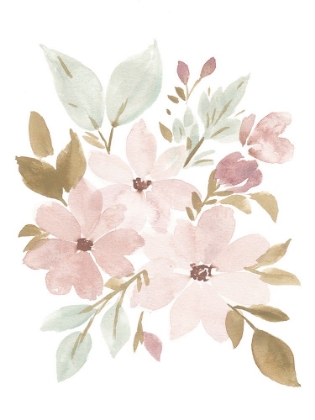 Picture of PINK AND SAGE FLOWERS  II