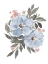 Picture of SOFT BLUE FLOWERS II