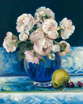 Picture of PEONIES COBALT VASE