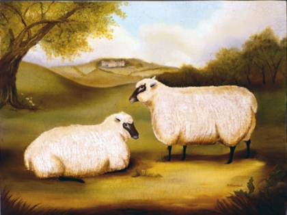 Picture of TWO SHEEP IN A LANDSCAPE