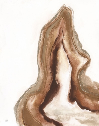 Picture of WATERCOLOR GEODE VI BROWN