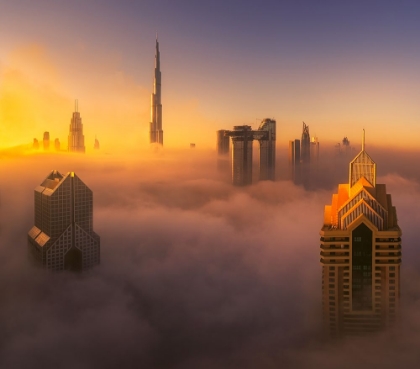 Picture of DUBAI FOGGY SUNRISE IN THE CITY A738873