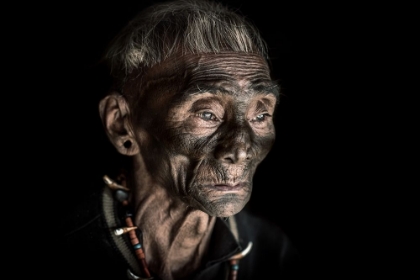 Picture of THE TATTOOED FACE OF A KONYAK MAN
