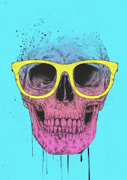 Picture of POP ART SKULL WITH GLASSES