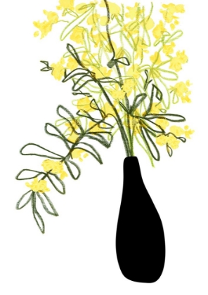 Picture of YELLOW BLOOMS IN A VASE