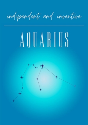 Picture of AQUARIUS ZODIAC PRINT ART