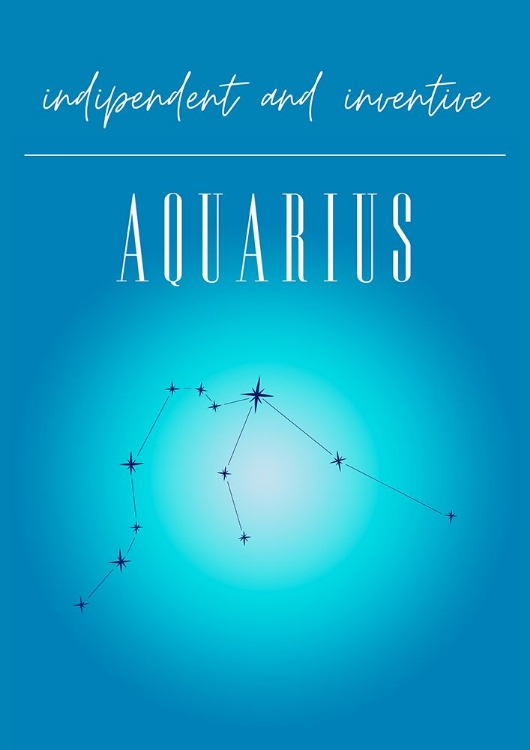 Picture of AQUARIUS ZODIAC PRINT ART