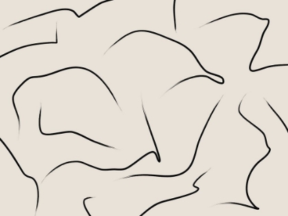 Picture of TRANQUIL SWIRLING LINES ART