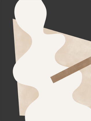 Picture of BEIGE GRAPHIC CURVES ART