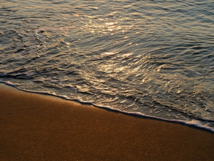 Picture of SEA WAVES ON THE BEACH AT SUNSET