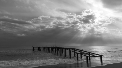 Picture of OLD PIER AND DRAMATIC LANDSCAPE