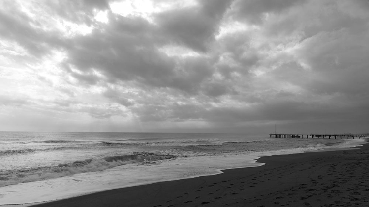 Picture of OLD PIER AND DRAMATIC LANDSCAPE