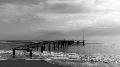 Picture of OLD PIER AND DRAMATIC LANDSCAPE