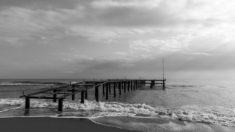 Picture of OLD PIER AND DRAMATIC LANDSCAPE