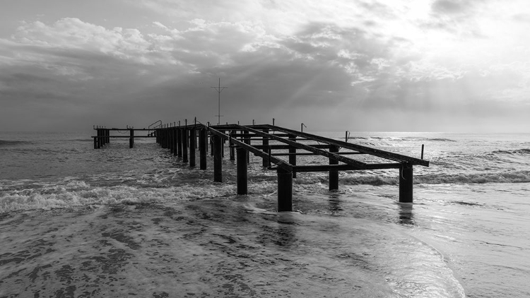 Picture of OLD PIER AND DRAMATIC LANDSCAPE